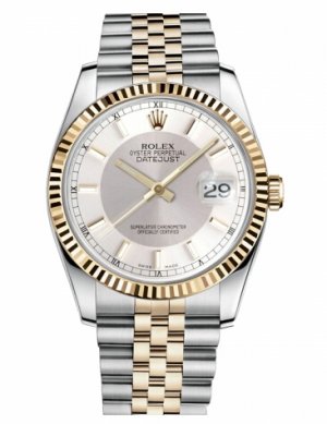 Réplique Rolex Datejust 36mm acier et Jaune or Argent Dial 116233 STSISJ Montre