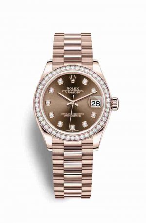 Copie de Rolex Datejust 31 Everose 278285RBR Set chocolat et Cadran