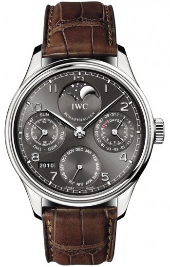 Réplique IWC Portuguese Calendrier perpetuel Perpetual Moonphase hommes Montre - Cliquez sur l'image pour la fermer