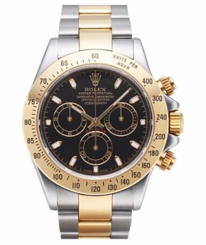 Rolex Daytona en acier et cadran or noir