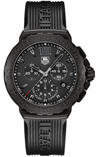 Tag Heuer Formula 1 Chronographe cadran noir de caoutchouc noir - Cliquez sur l'image pour la fermer