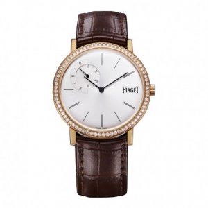 Réplique Piaget Altiplano Argent Dial en or rose 18 carats de diamant hommes Montre