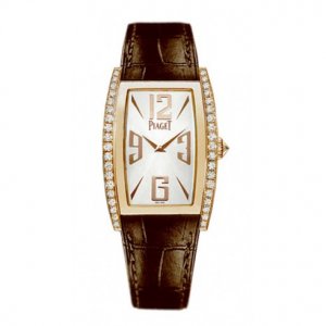 Réplique Piaget Limelight cadran argente en cuir brun G0A35090 Montre