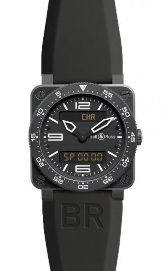 Réplique Tapez Aviation carbone Bell & Ross Aviation Type Quartz 42m BR 03 TYPE AVIATION CARBON Montre - Cliquez sur l'image pour la fermer