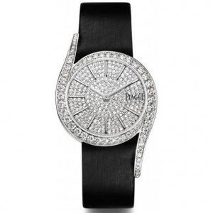 Réplique Piaget Limelight Gala Dial Diamond noir Satin Bracelet Femme G0 Montre