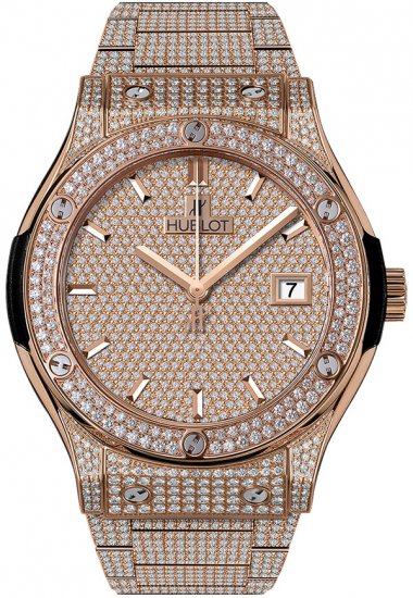 Hublot Classic Fusion King or Full Pave 42mm 542.OX.9010.OX.3704 - Cliquez sur l'image pour la fermer