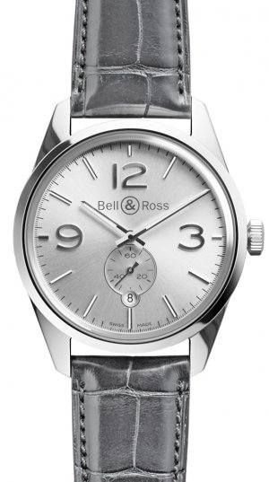 Officier Silver Bell&Ross Vintage montre Hommes