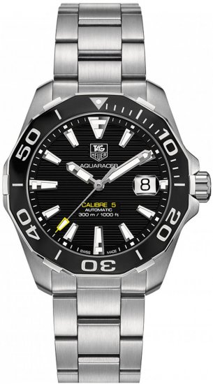 TAG Heuer Aquaracer Noir Dial Acier inoxydable WAY211A.BA0928 - Cliquez sur l'image pour la fermer