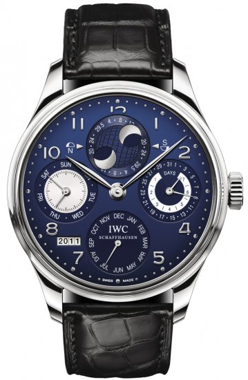 Réplique IWC Portuguese Calendrier perpetuel Hemisphere Moonphase hommes Montre - Cliquez sur l'image pour la fermer