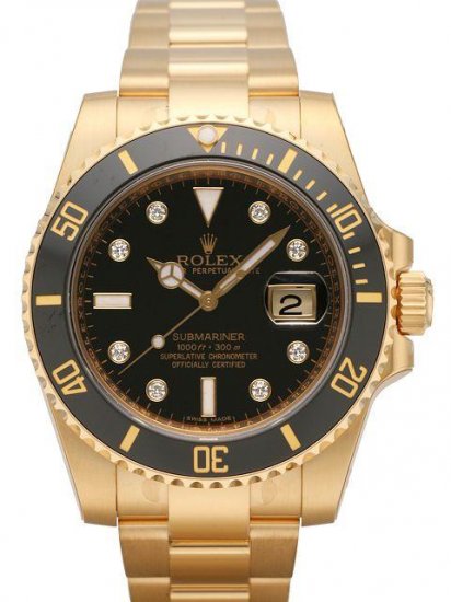 Réplique Rolex Submariner Date Jaune or noir Dial 116618LN Montre - Cliquez sur l'image pour la fermer