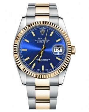 Réplique Rolex Datejust 36mm acier et or bleu Dial 116233 BLSO Montre