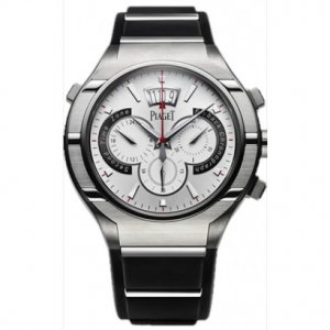 Réplique Piaget Polo FortyFive Argent Automatique Dial caoutchouc noir Montre