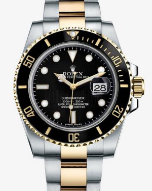 Réplique Rolex Submariner Date Two Tone noir Dial 116613LN Montre