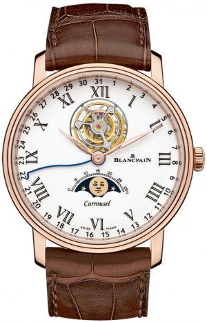 Réplique Blancpain Villeret Carrousel Moonphase 42mm hommes 6622L-3631-55B Montre