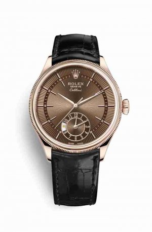 Copie de Rolex Cellini Dual Time 18 ct Everose m50525-0016