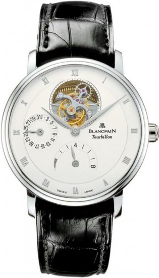 Réplique Blancpain Villeret Tourbillon 8 Day REserve de marche hommes Mon 6025-1542-55B Montre - Cliquez sur l'image pour la fermer