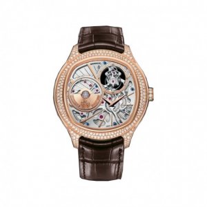 Réplique Piaget Emperador cadran squelette or rose 18K automatique Homme Montre