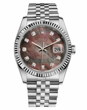 Réplique Rolex Datejust 36mm Dark Steel cadran en nacre Bracelet Jubile 116234 DKMDJ Montre