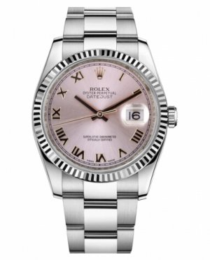 Réplique Rolex Datejust en acier de 36mm Rose Dial bracelet Oyster 116234 PRO Montre