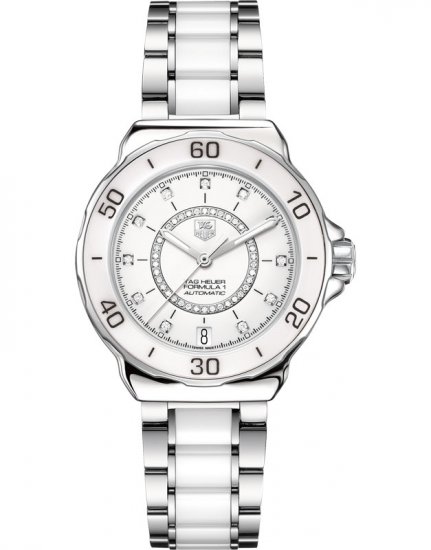 Tag Heuer Formula 1 Ladies acier et ceramique Diamond montre dia - Cliquez sur l'image pour la fermer