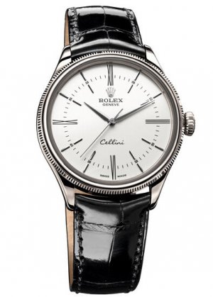 Réplique Rolex Cellini Time or blanc laque Cadran 50509 Montre