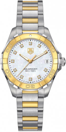 Tag Heuer Aquaracer Lady 300M Steel & Yellow Gold 32 MM - Cliquez sur l'image pour la fermer