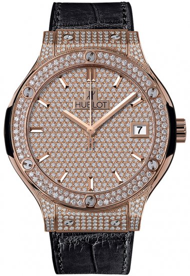 Hublot Classic Fusion King or Full Pave 38mm 565.OX.9010.LR.1704 - Cliquez sur l'image pour la fermer