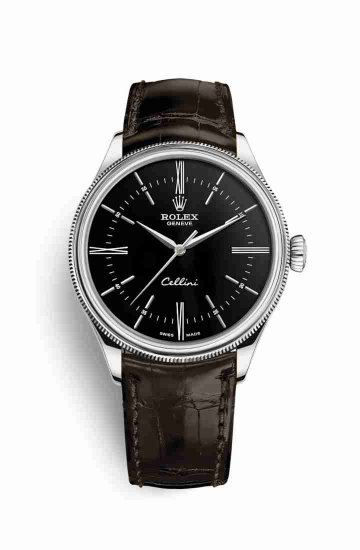 Copie de Rolex Cellini Time blanc 50509 Noir Cadran - Cliquez sur l'image pour la fermer