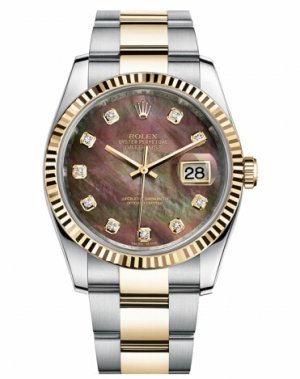 Réplique Rolex Datejust 36mm acier et or Dark Mother of Pearl Dial 116233 DKMDO Montre