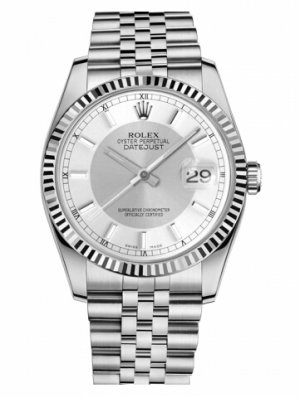 Réplique Rolex Datejust en acier de 36mm cadran argente Bracelet Jubile e 116234 STSISJ Montre