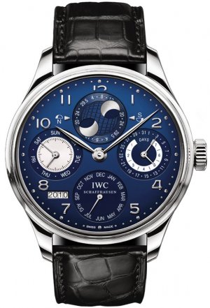 Réplique IWC Portuguese Calendrier perpetuel Hemisphere Moonphase hommes Montre