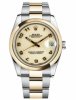 Réplique Rolex Datejust 36mm en acier et or jaune Or Ivoire Dial Jubile 116203 IJAO Montre