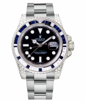 Rolex GMT Master II en or blanc cadran noir