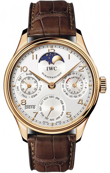 Réplique IWC Portuguese Calendrier perpetuel Perpetual Moonphase hommes Montre - Cliquez sur l'image pour la fermer