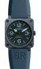 Réplique Bleu ceramique Bell & Ross 42mm hommes automatiques BR 03-92 BLUE CERAMIC Montre