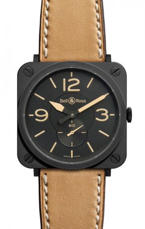 Réplique Patrimoine Bell et Ross Ceramique Quartz 39mm Moyen BR S HERITAGE Montre