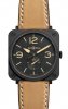 Réplique Patrimoine Bell et Ross Ceramique Quartz 39mm Moyen BR S HERITAGE Montre