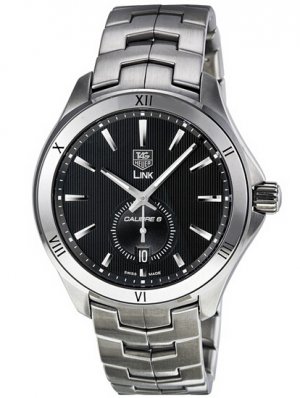 Réplique Tag Heuer Link Automatique noir Dial Stainless acier hommes Mont WAT2112.BA0950 Montre