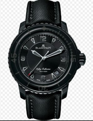 Réplique Blancpain Fifty Fathoms Noir cadran Noir PVD Acier Inoxydable Fa 5015-11C30-52A Montre