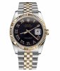 Réplique Rolex Datejust 36mm acier et Jaune or noir Sunbeam Dial 116233 BKSBRJ Montre