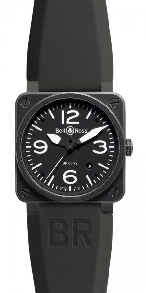 Réplique Carbone Bell & Ross 42mm hommes automatiques BR 03-92 CARBON Montre