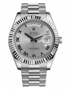 Réplique Rolex Day Date II President Blanc or Rhodium cadran 218239 RRP Montre