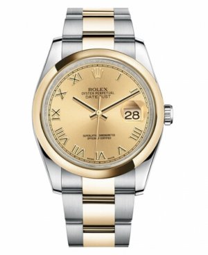 Réplique Rolex Datejust 36mm acier et Or jaune Dial Champagne 116203 CHRO Montre