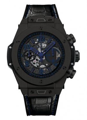 Réplique Hublot Big Bang Unico Tout noir Bleu Montre 411.CI.1190