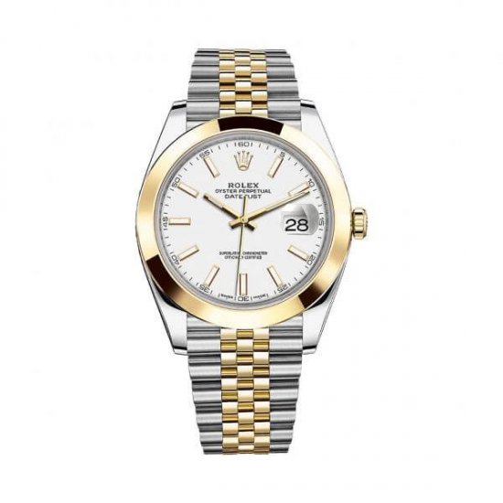 Rolex Datejust 41mm White Dial 126303 Acier et Jubilee Or Jaune 18K - Cliquez sur l'image pour la fermer