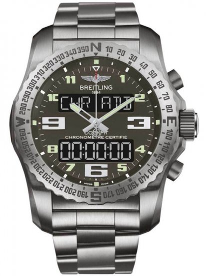 Breitling Professional Quartz Titanium Gris Dial hommes EB5010B1/M532/176E Montre - Cliquez sur l'image pour la fermer