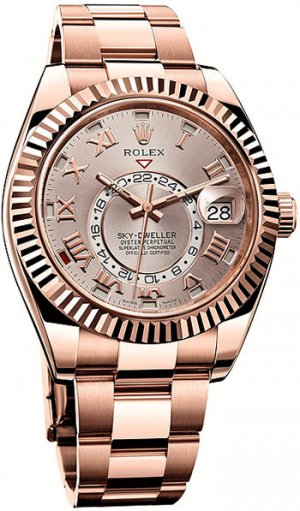 Réplique Rolex Sky-Dweller or Everose Sundust Composez 326935 Montre