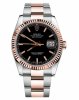 Réplique Rolex Datejust 36mm acier et cadran en or rose noire 116231 BKSO Montre