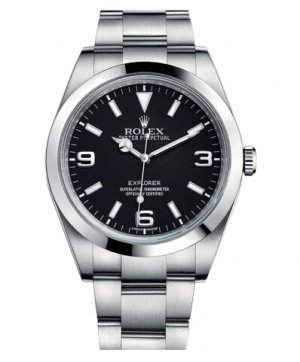 Cadran Rolex Explorer Acier inoxydable Noir