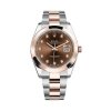 Rolex Datejust 41mm 126301 en diamant au chocolat et en or rose 18 carats